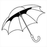 Rain protection. Open umbrella. For the wet season, autumn. vector