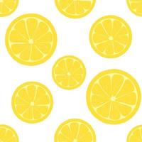 Ilustración de vector de patrón de limón amarillo brillante