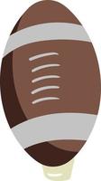 Leather Rugby Ball Vector Isolated. Sports Vector Graphics.