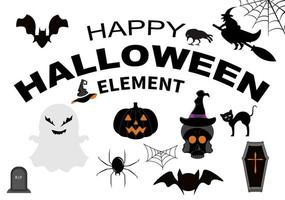 Halloween Night Party Background Silhouette Landing Page Illustration vector