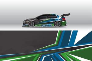 Car wrap company design. Graphic background designs for vehicle livery vector