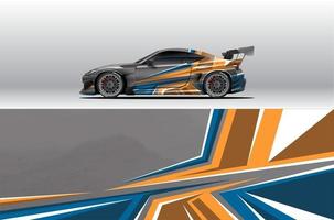 Car wrap company design. Graphic background designs for vehicle livery vector