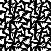 seamless pattern with bats. White bats on a black background. vector