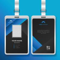 professional corporate id card template with mockup vector