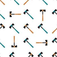 Illustration on theme pattern steel axes with wooden handle vector