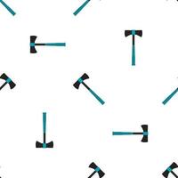 Illustration on theme pattern steel axes with wooden handle vector
