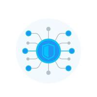 cyber attack, hacking vector icon on white
