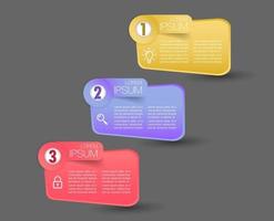 modern text box template, infographics banner vector