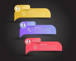 modern text box template, infographics banner vector