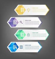 modern text box template, infographics banner vector