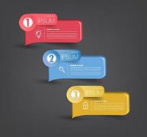 modern text box template, infographics banner vector