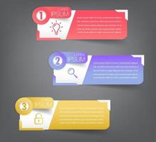 modern text box template, infographics banner vector