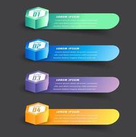 modern text box template, infographics banner vector