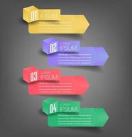 modern text box template, infographics banner vector