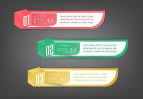 modern text box template, infographics banner vector