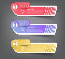 modern text box template, infographics banner vector