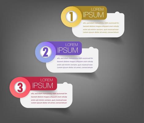 modern text box template, infographics banner