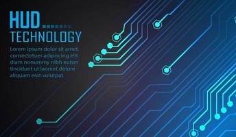 Fondo de concepto de tecnología futura de circuito cibernético vector