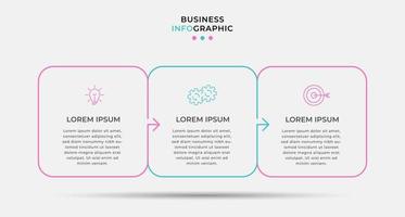 Infographic design template Vector with icons and 3 options or steps