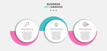 Infographic design template Vector with icons and 3 options or steps