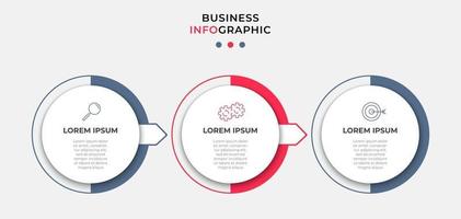 Infographic design template Vector with icons and 3 options