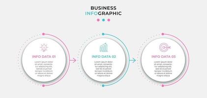 Infographic design template Vector with icons and 3 options or steps