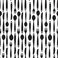 Seamless Pattern with Forks, Spoons end Knifes. Vector Illustration