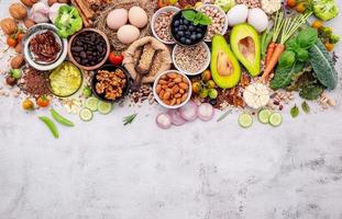 Ingredients for the healthy foods selection photo