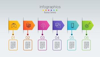 infografías e iconos de la línea de tiempo vector