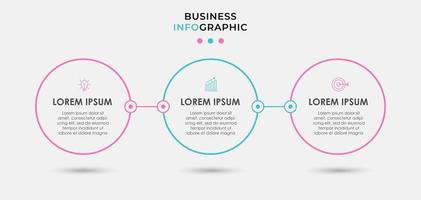 Infographic design template Vector with icons and 3 options or steps
