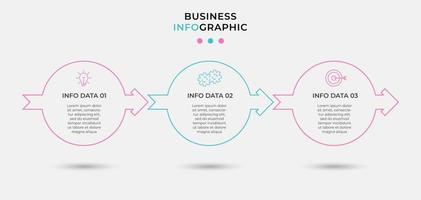 Infographic design template Vector with icons and 3 options or steps