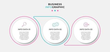 Infographic design template Vector with icons and 3 options or steps