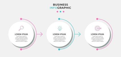 Infographic design template Vector with icons and 3 options or steps