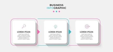 Infographic design template Vector with icons and 3 options or steps