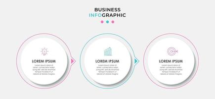Infographic design template with icons and 3 options or steps vector