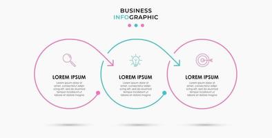 Infographic design template with icons and 3 options or steps vector