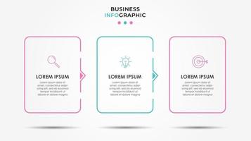 Infographic design template with icons and 3 options or steps vector