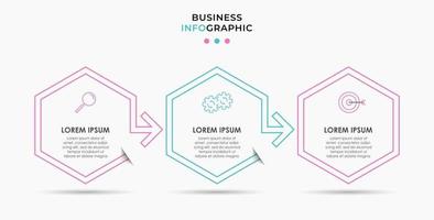Infographic design template with icons and 3 options or steps vector