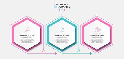 Infographic design template with icons and 3 options or steps vector