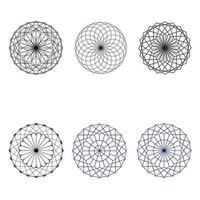 set of abstract circle patterns