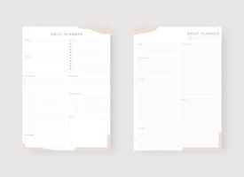 Daily planner template. vector