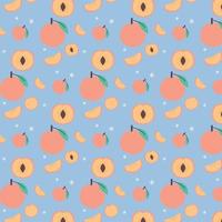 Peach Seamless Pattern vector