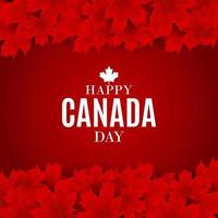 Happy Canada Day Background greeting card. Vector Illustration