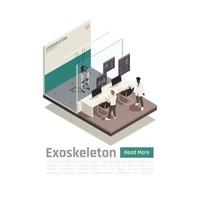 Bionics Technology Isometric Design Concept Vector Illustration