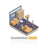 Warehouse Isometric Composition Vector Illustration