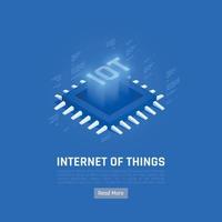 Internet Of Things Isometric Background Vector Illustration