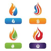 Fire flame logo vector illustration