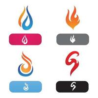 Fire flame logo vector illustration