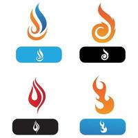 Ilustración de vector de logo de llama de fuego