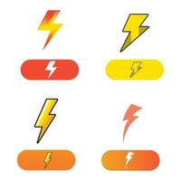 Thunderbolt lightning logo vector image